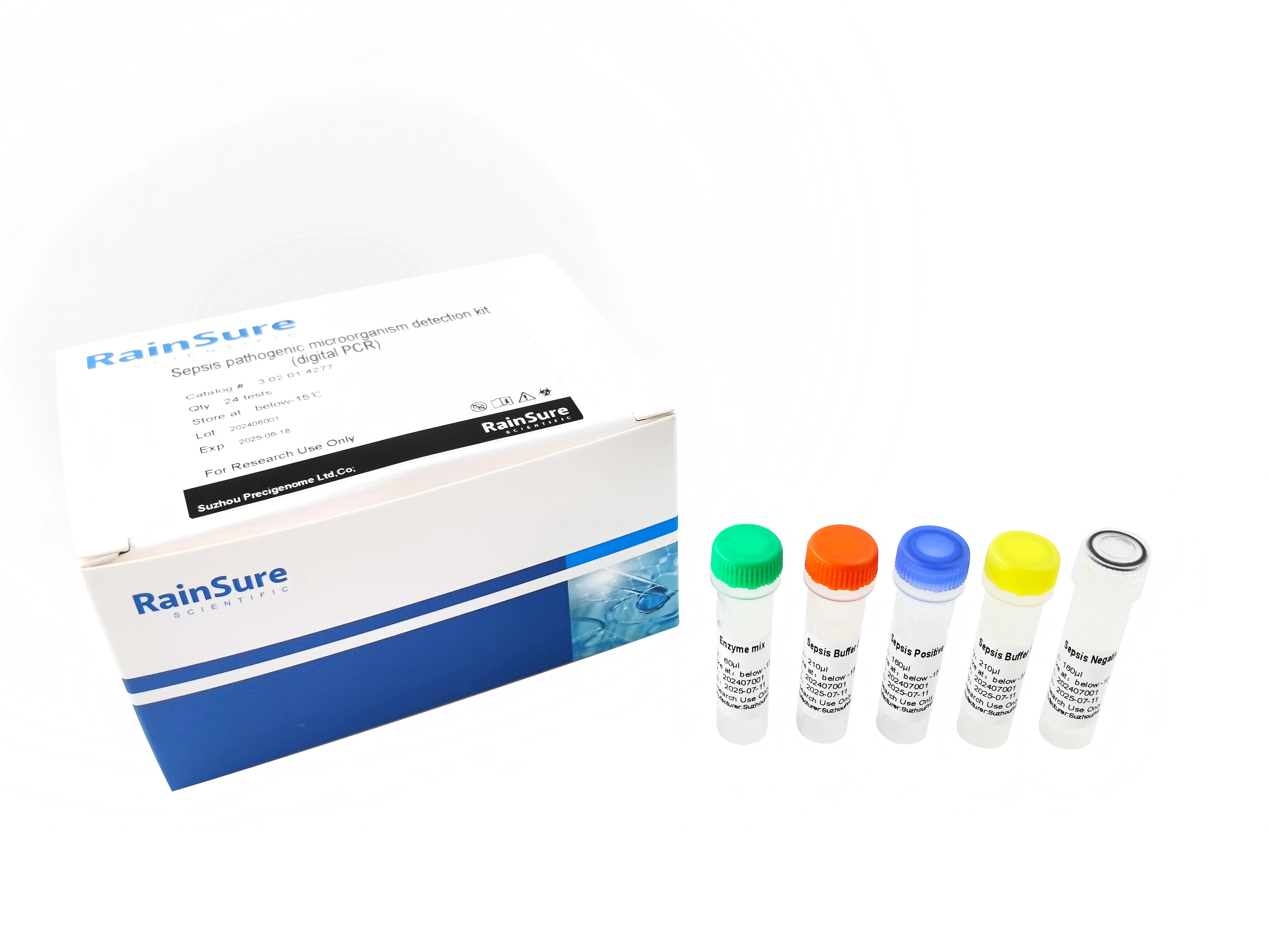 Kit de detecção de microrganismos patogênicos de sepse Rainsure Scientific (PCR digital): diagnóstico avançado para detecção de sepse